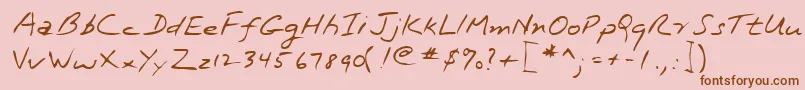 Więcej informacji o czcionce Lehn162 Czcionka Lehn162 – brązowe czcionki na różowym tle