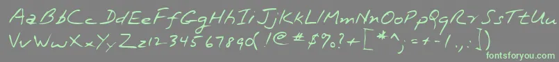 Lehn162 Font – Green Fonts on Gray Background