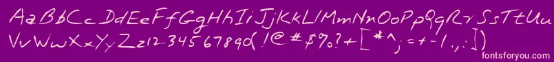 Lehn162 Font – Pink Fonts on Purple Background