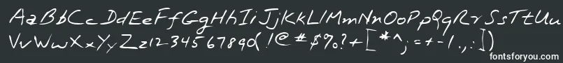 Шрифт Lehn162 – белые шрифты на чёрном фоне