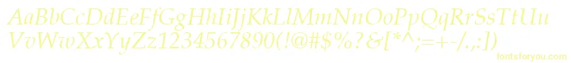 PalatinoLtItalic Font – Yellow Fonts