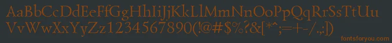 Lzr45C Font – Brown Fonts on Black Background