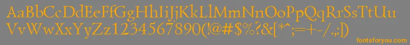 Lzr45C Font – Orange Fonts on Gray Background