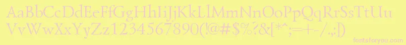 Lzr45C Font – Pink Fonts on Yellow Background