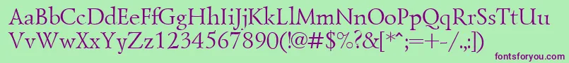 Lzr45C Font – Purple Fonts on Green Background