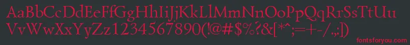 Lzr45C Font – Red Fonts on Black Background
