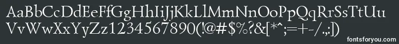 Lzr45C-fontti – valkoiset fontit mustalla taustalla