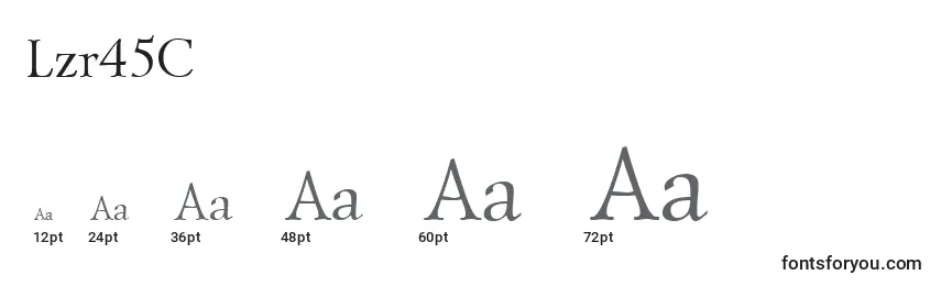 Размеры шрифта Lzr45C