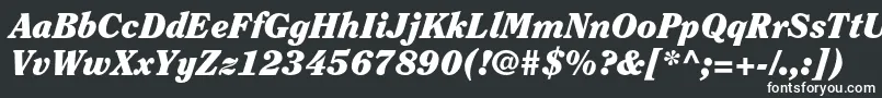 ClearfacestdBlackitalic-fontti – valkoiset fontit