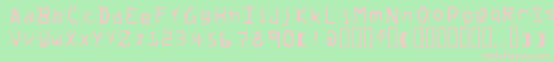 Trash ffy Font – Pink Fonts on Green Background