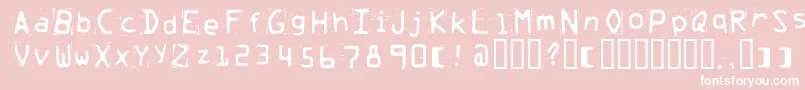 Trash ffy-fontti – valkoiset fontit vaaleanpunaisella taustalla