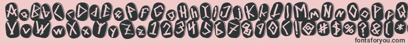 RunezOfOmega Font – Black Fonts on Pink Background