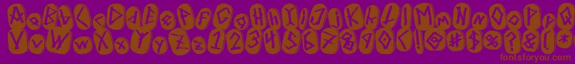RunezOfOmega Font – Brown Fonts on Purple Background