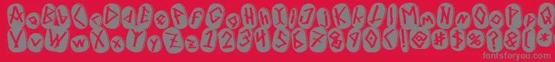 RunezOfOmega Font – Gray Fonts on Red Background
