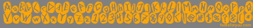 Czcionka RunezOfOmega – pomarańczowe czcionki na szarym tle