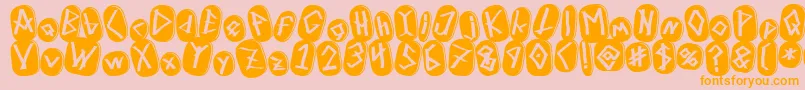 RunezOfOmega Font – Orange Fonts on Pink Background