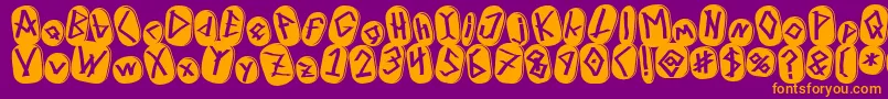 Police RunezOfOmega – polices orange sur fond violet
