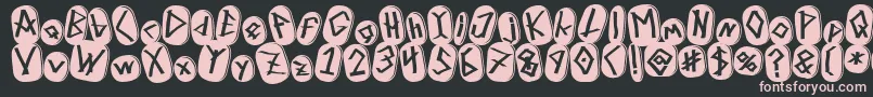 RunezOfOmega Font – Pink Fonts on Black Background