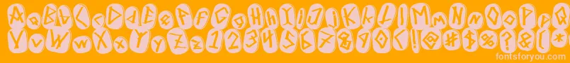 RunezOfOmega Font – Pink Fonts on Orange Background