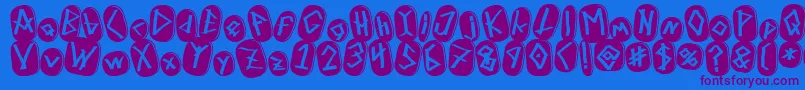Police RunezOfOmega – polices violettes sur fond bleu