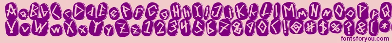 Police RunezOfOmega – polices violettes sur fond rose