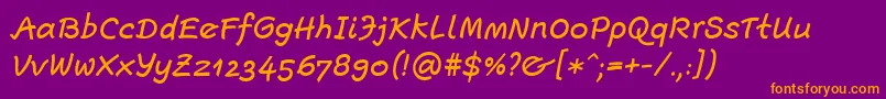 fuente EscriptLtMediumItalic – Fuentes Naranjas Sobre Fondo Morado