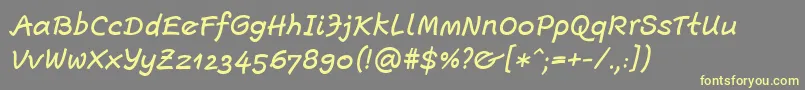 EscriptLtMediumItalic Font – Yellow Fonts on Gray Background