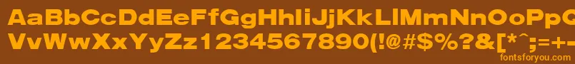 Шрифт ArenablackextendedRegular – оранжевые шрифты на коричневом фоне