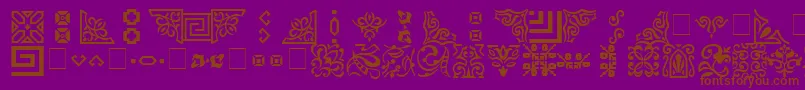 OrnamentRegular Font – Brown Fonts on Purple Background