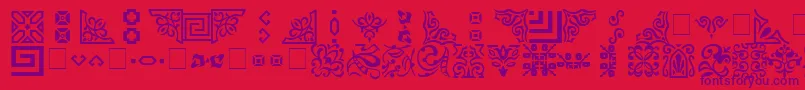 OrnamentRegular Font – Purple Fonts on Red Background