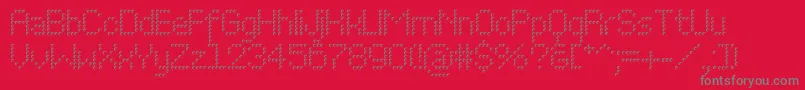 Perfocone Font – Gray Fonts on Red Background