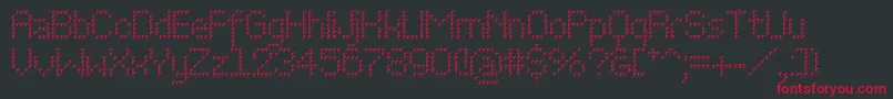 Perfocone Font – Red Fonts on Black Background
