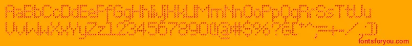 Perfocone Font – Red Fonts on Orange Background