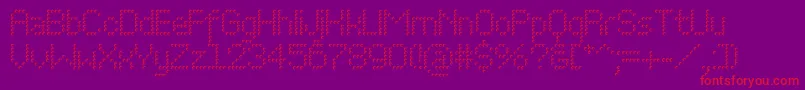 Perfocone Font – Red Fonts on Purple Background