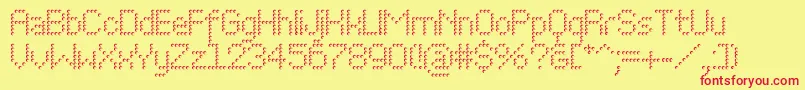 Perfocone Font – Red Fonts on Yellow Background