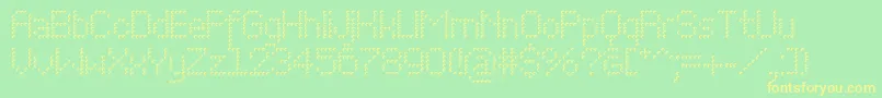 Perfocone Font – Yellow Fonts on Green Background