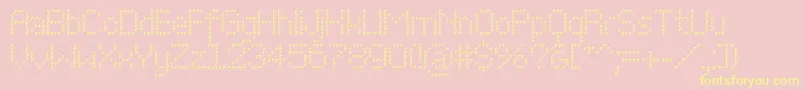 Perfocone Font – Yellow Fonts on Pink Background