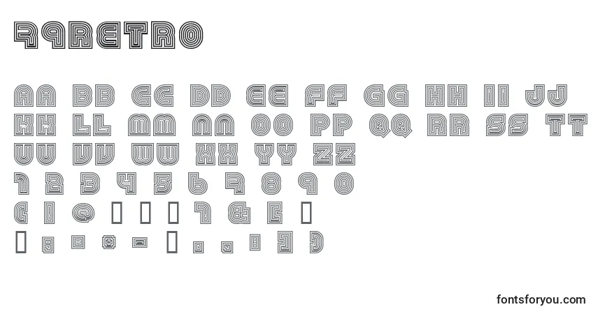 A fonte 79Retro – alfabeto, números, caracteres especiais