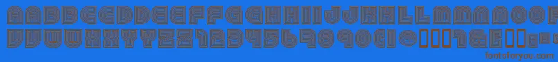 79Retro Font – Brown Fonts on Blue Background