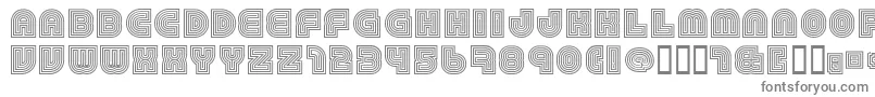 79Retro-fontti – harmaat kirjasimet valkoisella taustalla