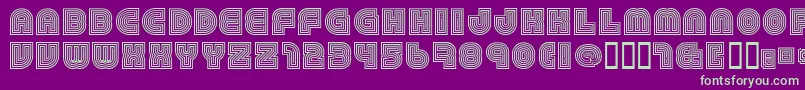 79Retro Font – Green Fonts on Purple Background