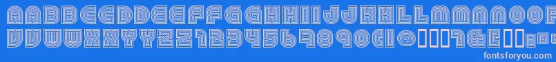 79Retro Font – Pink Fonts on Blue Background