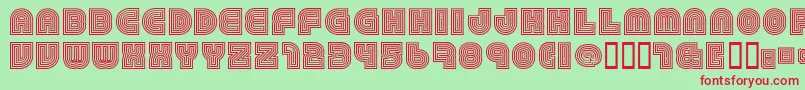 79Retro Font – Red Fonts on Green Background