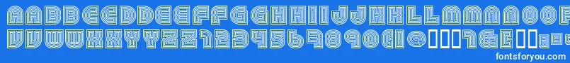 79Retro Font – White Fonts on Blue Background