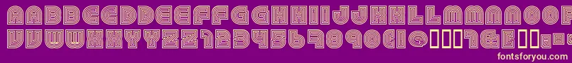 79Retro Font – Yellow Fonts on Purple Background