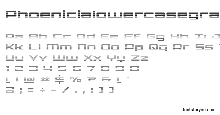 Fuente Phoenicialowercasegrad - alfabeto, números, caracteres especiales