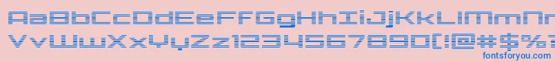 Phoenicialowercasegrad Font – Blue Fonts on Pink Background