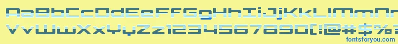 Phoenicialowercasegrad Font – Blue Fonts on Yellow Background