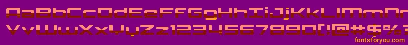 Phoenicialowercasegrad Font – Orange Fonts on Purple Background