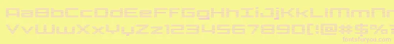 Phoenicialowercasegrad Font – Pink Fonts on Yellow Background